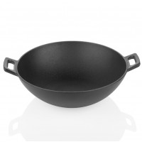 Cast Iron Smooth Kadai 9.5 inch ( Pre Seasoned Ready to Use Induction Friendly )